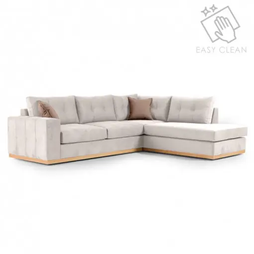 Coltar Stanga Boston Crem - Mocha - Natural 280x225x95 cm Disponibil imediat