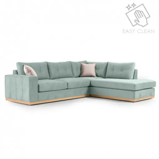 Coltar Stanga Boston Ciel - Crem - Natural 280x225x95 cm Preț promoțional