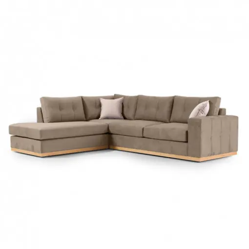 Coltar Dreapta Boston Mocha - Crem - Natural 280x225x95 cm Nu rata