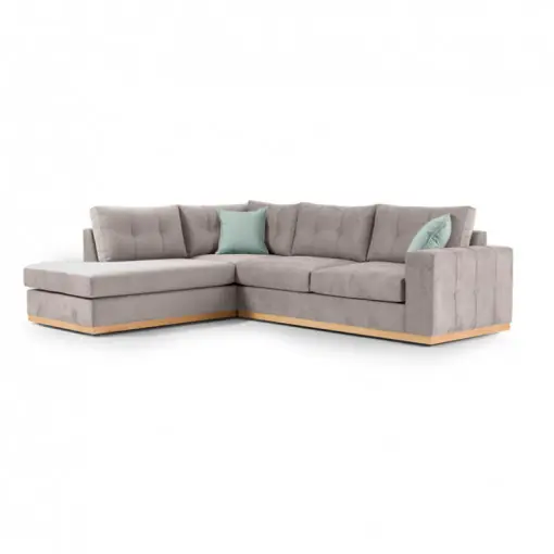 Preț mic Coltar Dreapta Boston Elephant - Ciel - Natural 280x225x95 cm