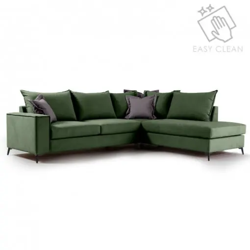 Retur gratuit Coltar Stanga Boston Verde Inchis - Gri Inchis 290x235x95 cm