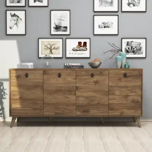 Calitate înaltă Comoda Model Elite V1, Nuc, 180x45x80 cm