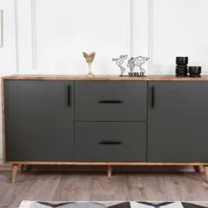 Reducere specială Comoda Model Cordoba, Nuc/Antracit, 160x40x77 cm