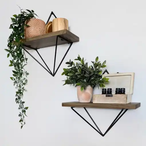 Reducere Raft Suspendat Model Gatlin, Nuc/Negru, 30x14x2 cm