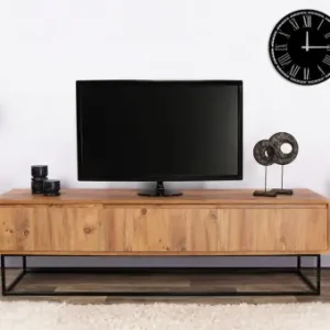 Comoda TV Salvador, Model Lupin, 180x50x40 cm, Nuc/Negru Comandă acum