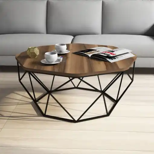 Preț redus Masuta de Cafea Model Kent, 90x90x38 cm, Nuc