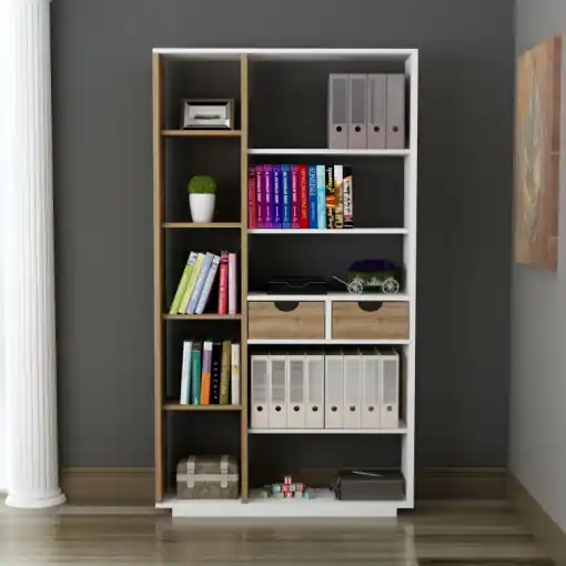 Ultima șansă Biblioteca Salvador, Model Luma, Alb/Nuc