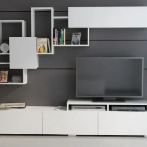 Preferatul clienților Ansamblu Comoda TV Amor Alb