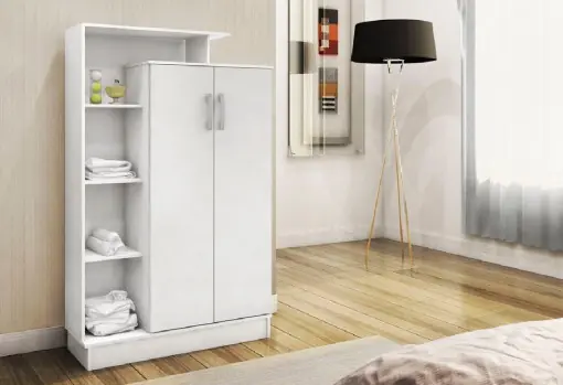 Dulap haine Model Gupse, Alb, 90x29.5x140 cm Preferatul clienților