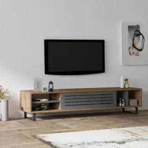 Comoda TV Salvador, Model Eray, 160x35x40 cm, Nuc/Antracit Preferatul clienților