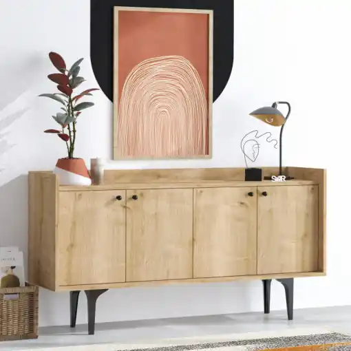 Comoda Model Navi, Stejar, 150x40x80 cm Reduceri