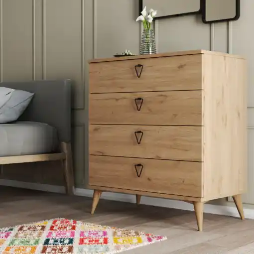 Doar azi Comoda Model Versa, Stejar, 80x45x90.8 cm