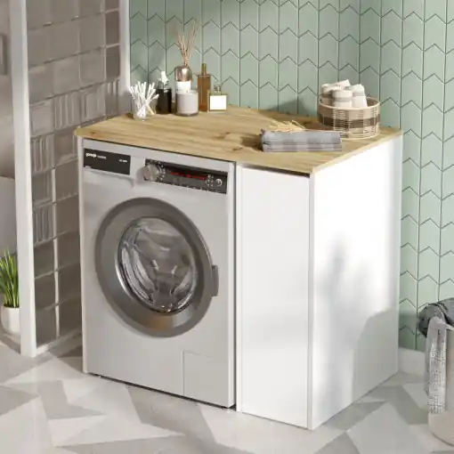 Dulap pentru Baie SA1-WK Walnut-Alb Lichidare de stoc