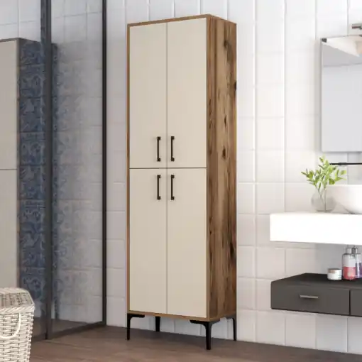 Dulap Pentru Baie Berlina Walnut-Cream Discount