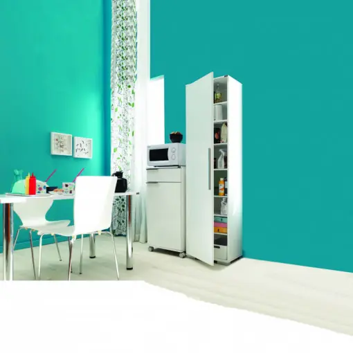 Ofertă Comoda Model ADR-408, Alb lucios, 50x35x187 cm