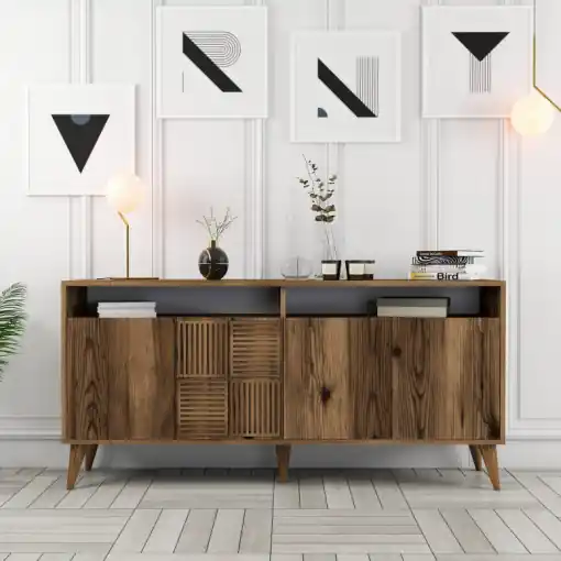 Comoda Model Milan, Nuc, 160x35x78 cm Cel mai vândut
