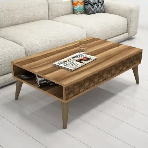 Masuta de Cafea Model Bryan, 105x60x36.6 cm, Nuc Livrare expres