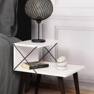 Noptiera Model Vance, Alb, 50x40x55cm Ultima șansă