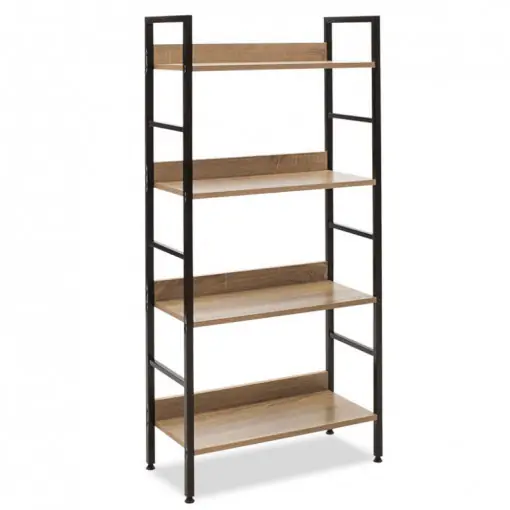 Mai ieftin Biblioteca Pako World, Model Ramon, 60x28x125,5 cm, Negru/Natur