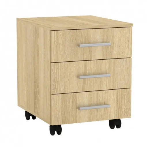 Discount Comoda cu roti Luke sonoma 40x48.5x53.5cm