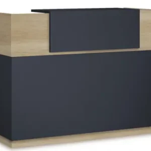 Consola de receptie Model Lotus, Stejar/Gri inchis, 180x70x110 cm Discount