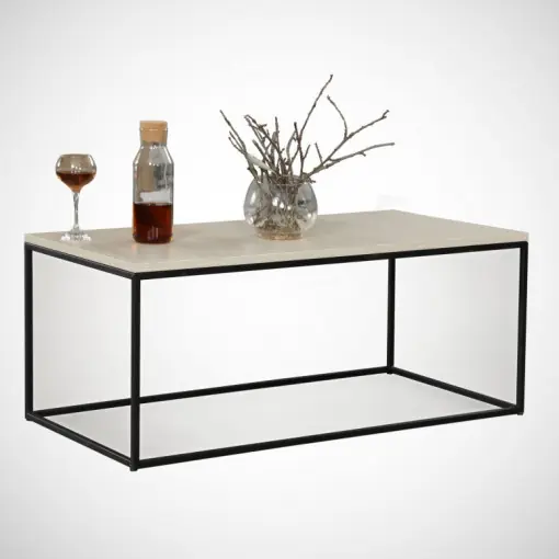 Noutate Masuta de Cafea Model Montgomery, 95x55x43 cm, Stejar/Negru