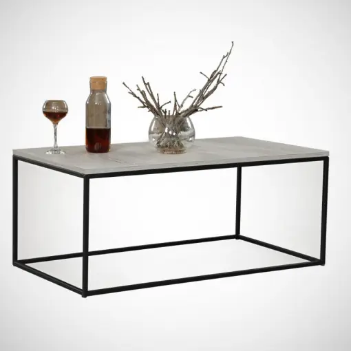 Ultima șansă Masuta de Cafea Model Montgomery, 95x55x43 cm, Stejar/Negru