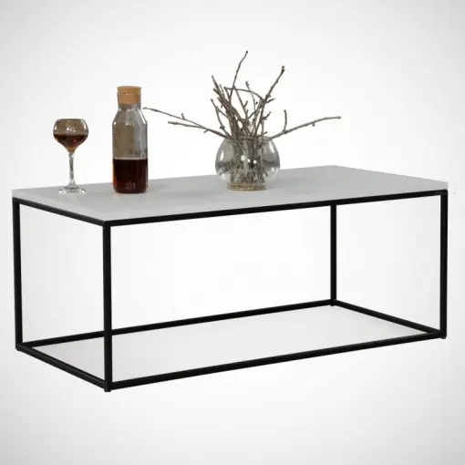 Nu rata Masuta de Cafea Model Montgomery, 95x55x43 cm, Alb