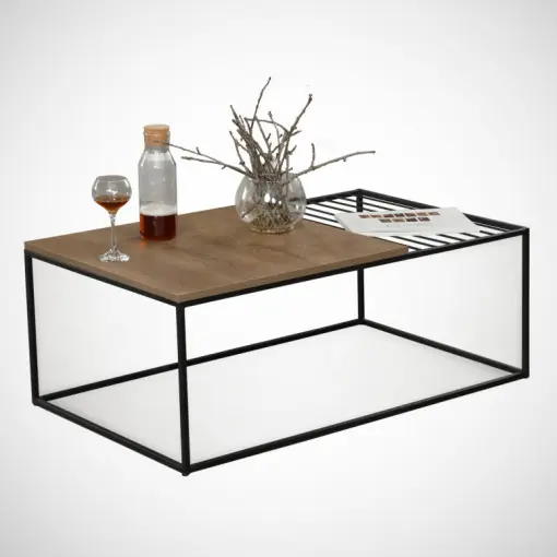 Plată sigură Masuta de Cafea Model Sloan, 95x55x43 cm, Stejar