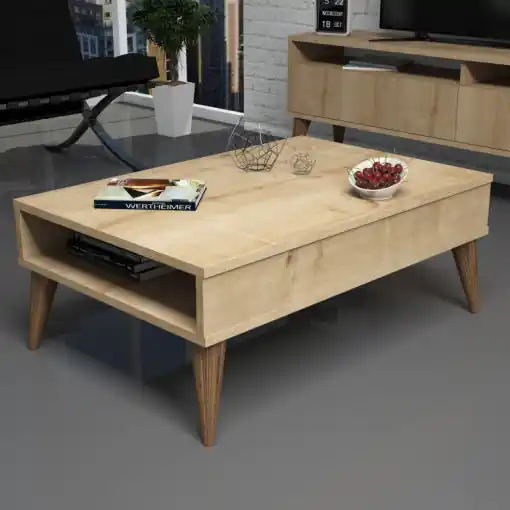 Livrare rapidă Masuta de Cafea Model Rosas, 90x60x34.6 cm, Stejar