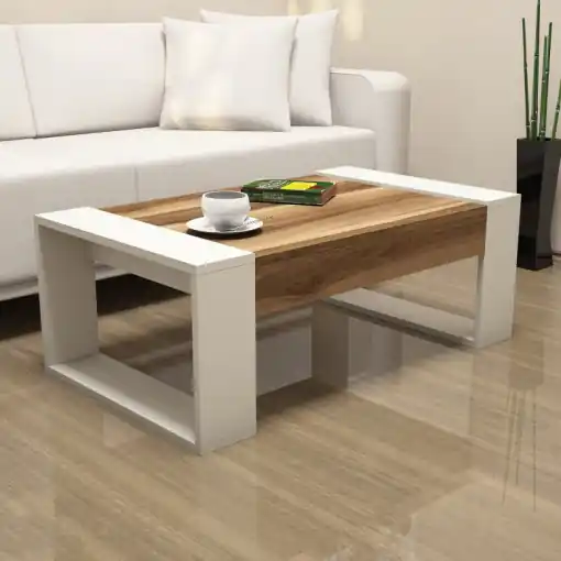 Masuta de Cafea Model Wyatt, 102x60x37.6 cm, Nuc/Crem Doar azi