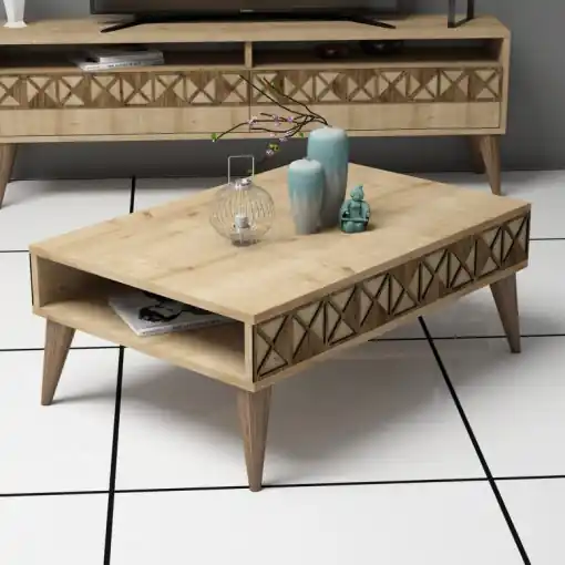 Masuta de Cafea Model Trevino, 90x60x34.6 cm, Stejar Vezi acum