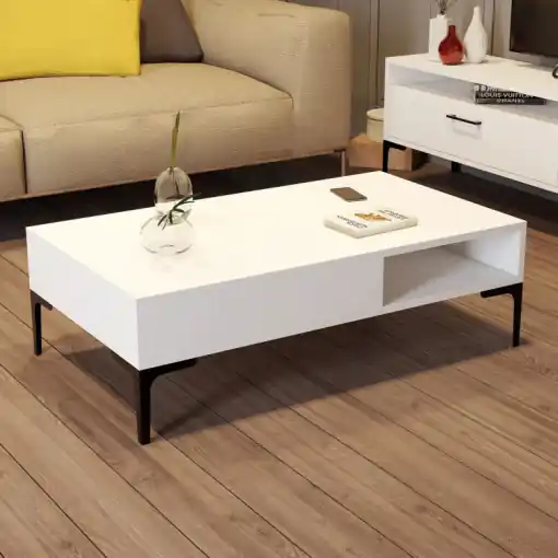 Preț redus Masuta de Cafea Model Walker, 105x60x32.6 cm, Alb