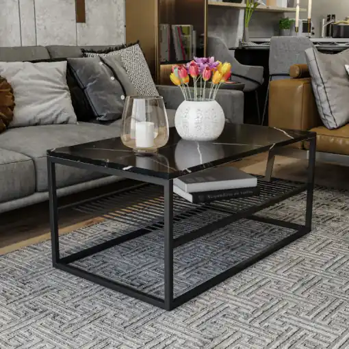 Livrare rapidă Masuta de Cafea Model Lane, 95x55x43 cm, Negru
