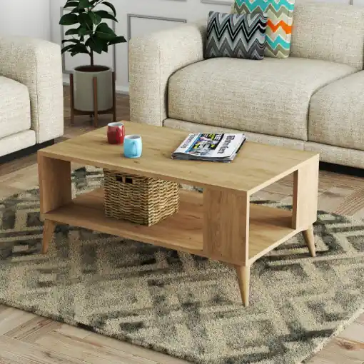 Livrare expres Masuta de Cafea Model Bryant, 90x41.6x54 cm, Stejar