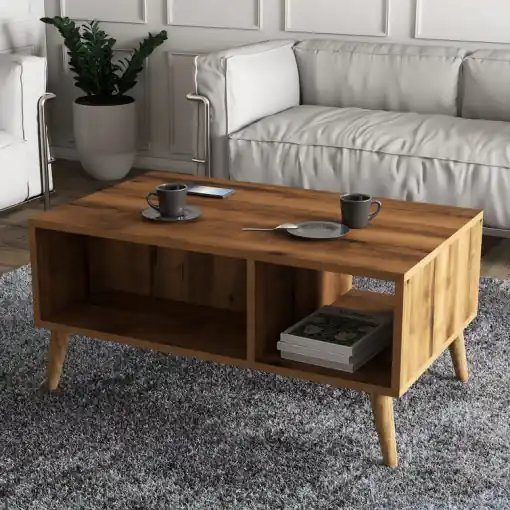 Preț redus Masuta de Cafea Model Quinn, 90x41.6x54 cm, Nuc