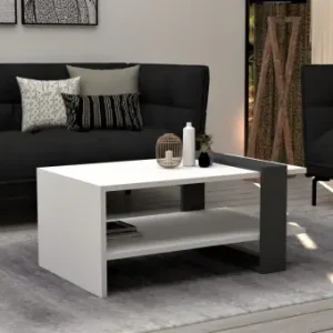 Bestseller Masuta de Cafea Model Angelo, 80x55x35 cm, Alb/Antracit