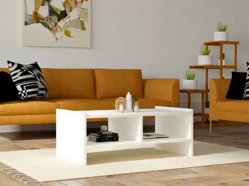 Ofertă specială Masuta de Cafea Model Prince, 90x50x35 cm, Alb