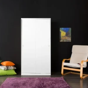Lichidare de stoc Dulap haine Model SWD-431-BY-2, Alb, 94x52x182 cm