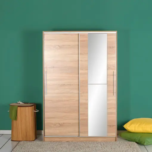 Dulap haine Model SWD-512-SN-2, Stejar sonoma, 120x40x187 cm Popular