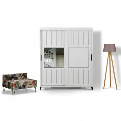 Dulap haine Model Pacific, Alb, 190x60x216 cm Livrare expres