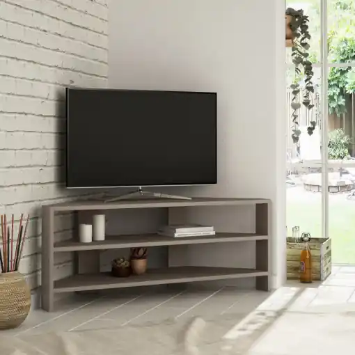 Comoda TV Salvador, Model Thales, 114x45x36 cm, Mocha deschis Reducere