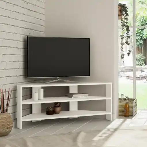 Reducere Comoda TV Salvador, Model Thales, 114x45x36 cm, Alb