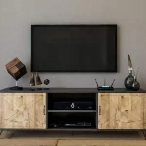 Livrare rapidă Comoda TV Salvador, Model Venüs, 160x56x40 cm, Antracit/Nuc