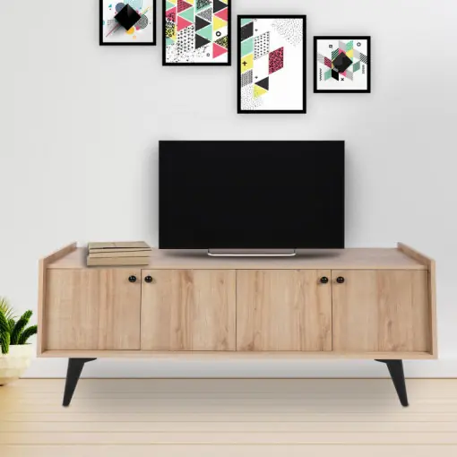 Comoda TV Salvador, Model Hanoi, 150x40x62 cm, Stejar Vezi acum