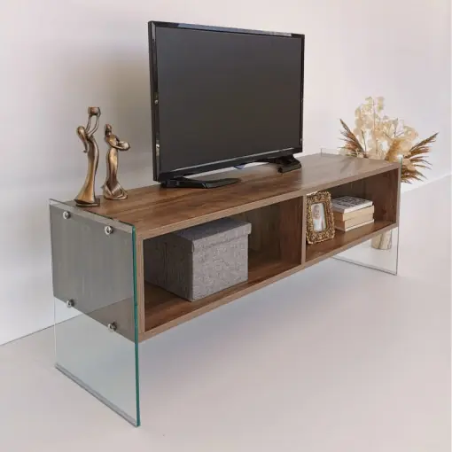 Calitate înaltă Comoda TV Salvador, Model TV404, 120x45x35 cm, Nuc