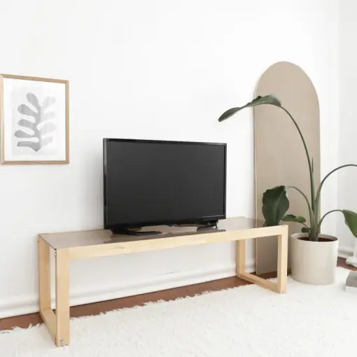 Comoda TV Salvador, Model Via, 130x40x40 cm, Natural Comandă acum