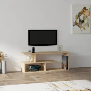 Comoda TV Salvador, Model Cafu, 100x40x29.6 cm, Stejar safir Retur gratuit