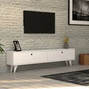 Comoda TV Salvador, Model Paris, 160x35x25 cm, Alb Plată sigură