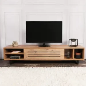 Comoda TV Salvador, Model Safir, 160x35x40 cm, Pin atlantic Reducere extra